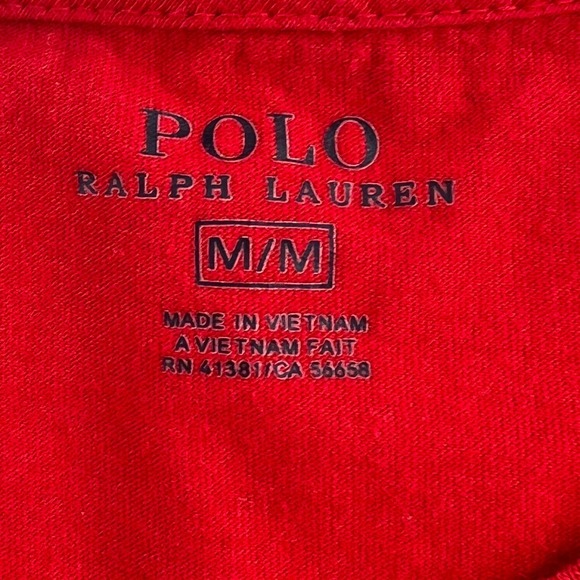 Polo Ralph Lauren Men's size medium Short Sleeve Crew Neck T shirt Red - Picture 2 of 5